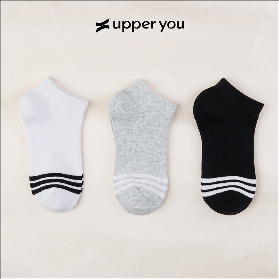 Combo 3 Tất Nữ Cổ Ngắn 3 Sọc