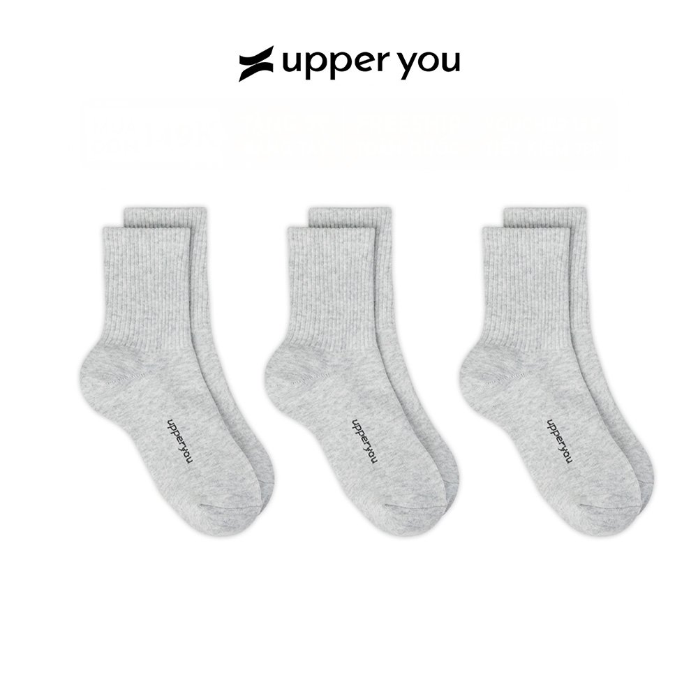 Combo 3 Tất Vớ Nam Xám Cotton