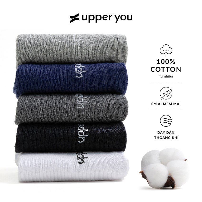 Hộp 5 Tất Cổ Trung Cotton Nam – COMBO 5 MIX