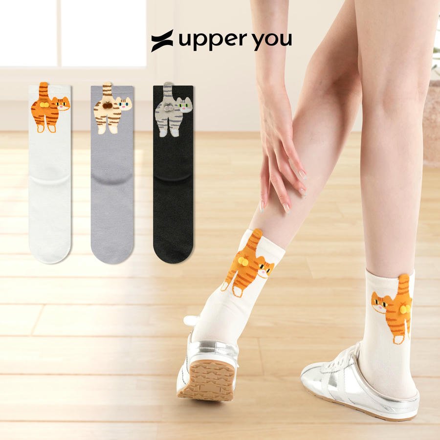 Combo 3 Tất Hoạ Tiết Mèo