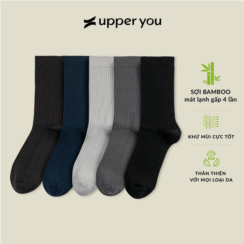 Hộp 5 Tất Công Sở Bamboo – Combo 5 Cổ Cao
