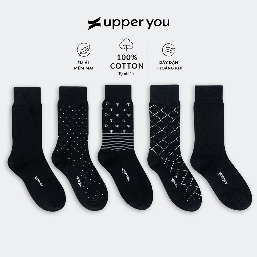 Hộp 5 Tất Vớ Giày Tây Đen